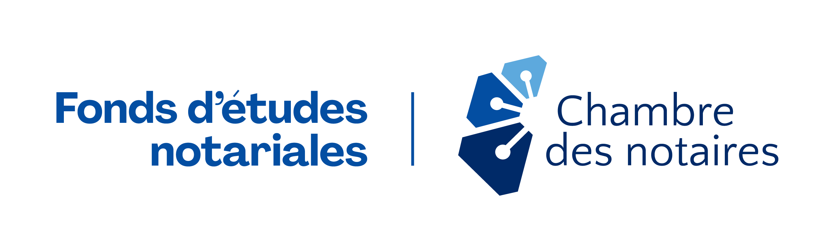 Logo Fonds d’études notariales et logo de la Chambre des notaires